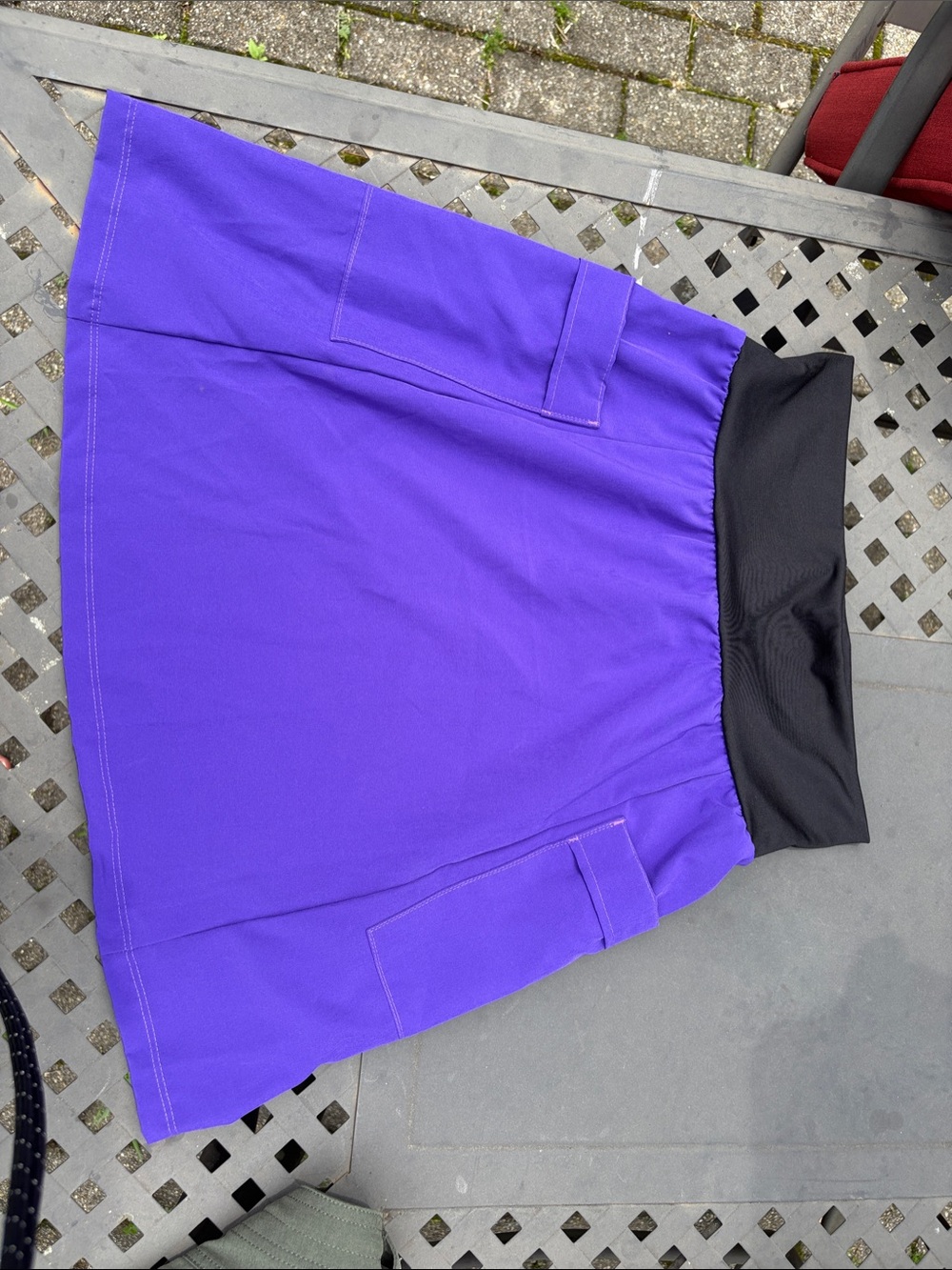 Purple Rain Purple Skirt with Black Waistband